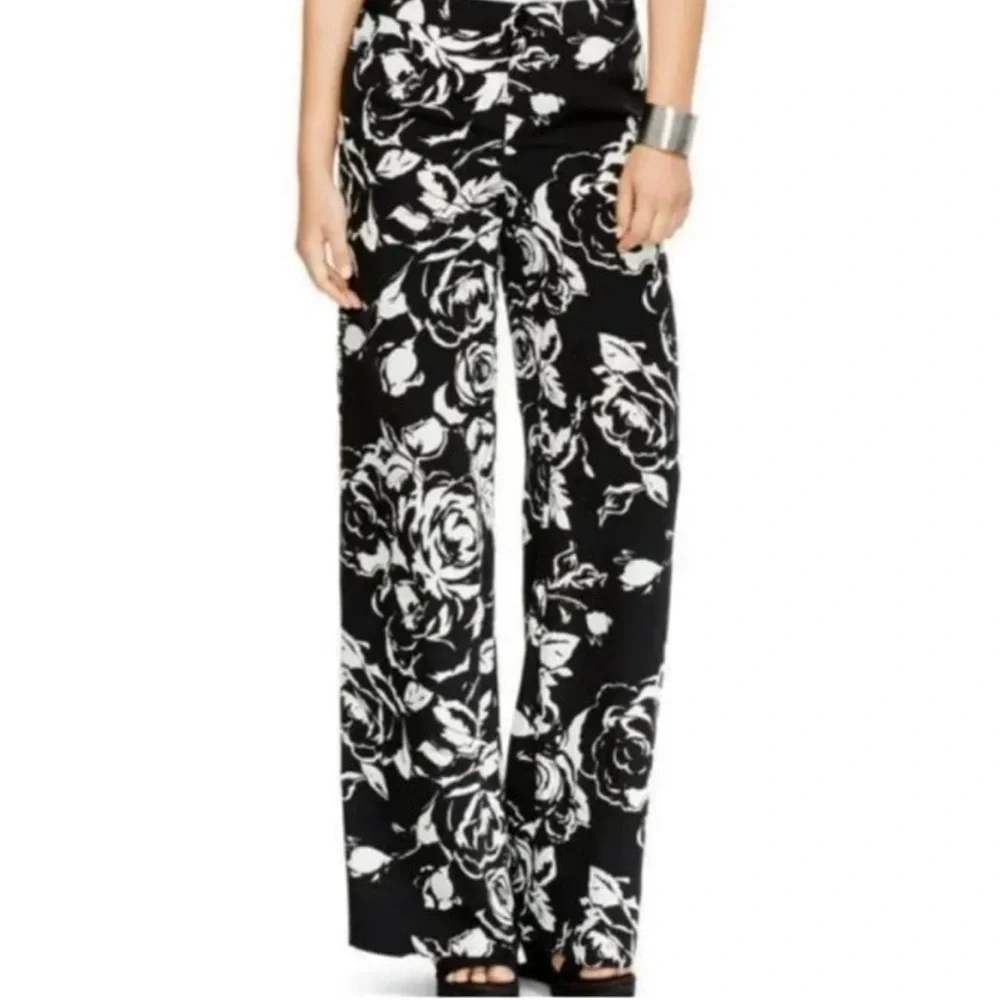 Ralph Lauren palazzo wide leg Floral pants SZ 10 - Picture 11 of 12
